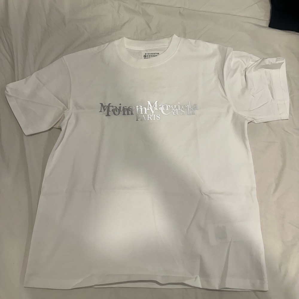 Maison Martin Margiela White Tee with Silver Logo